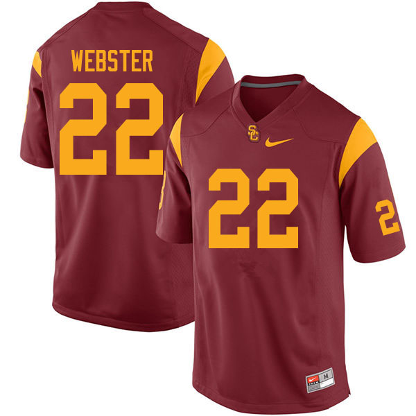 Men #22 Jack Webster USC Trojans College Football Jerseys Sale-Cardinal